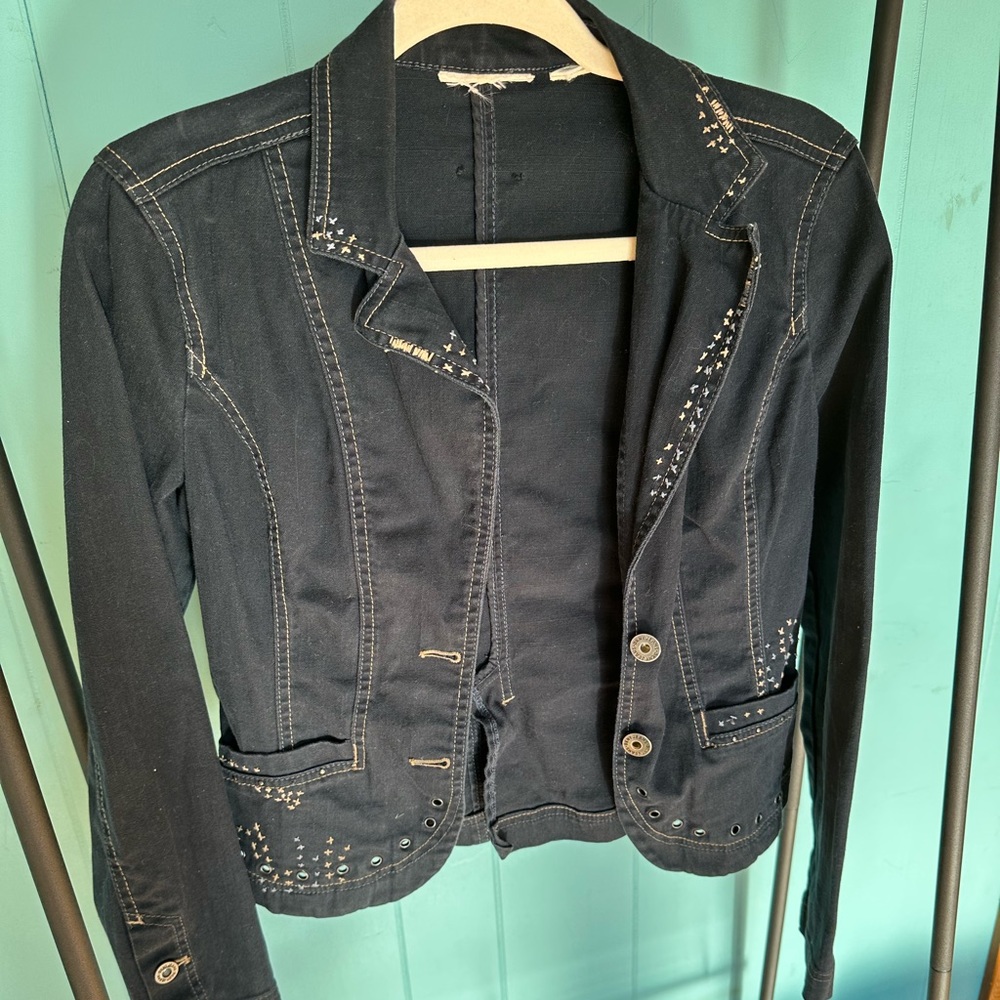 DKNY Jean Jacket with Embroidery